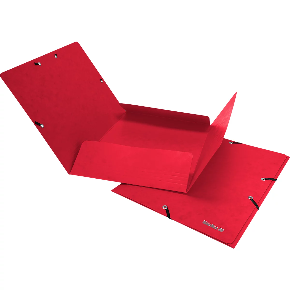 Gummibandmappe Biella, DIN A4, bis 200 Blatt, L 318 x B 242 x H 5 mm, Karton, rot, 5 Stück 