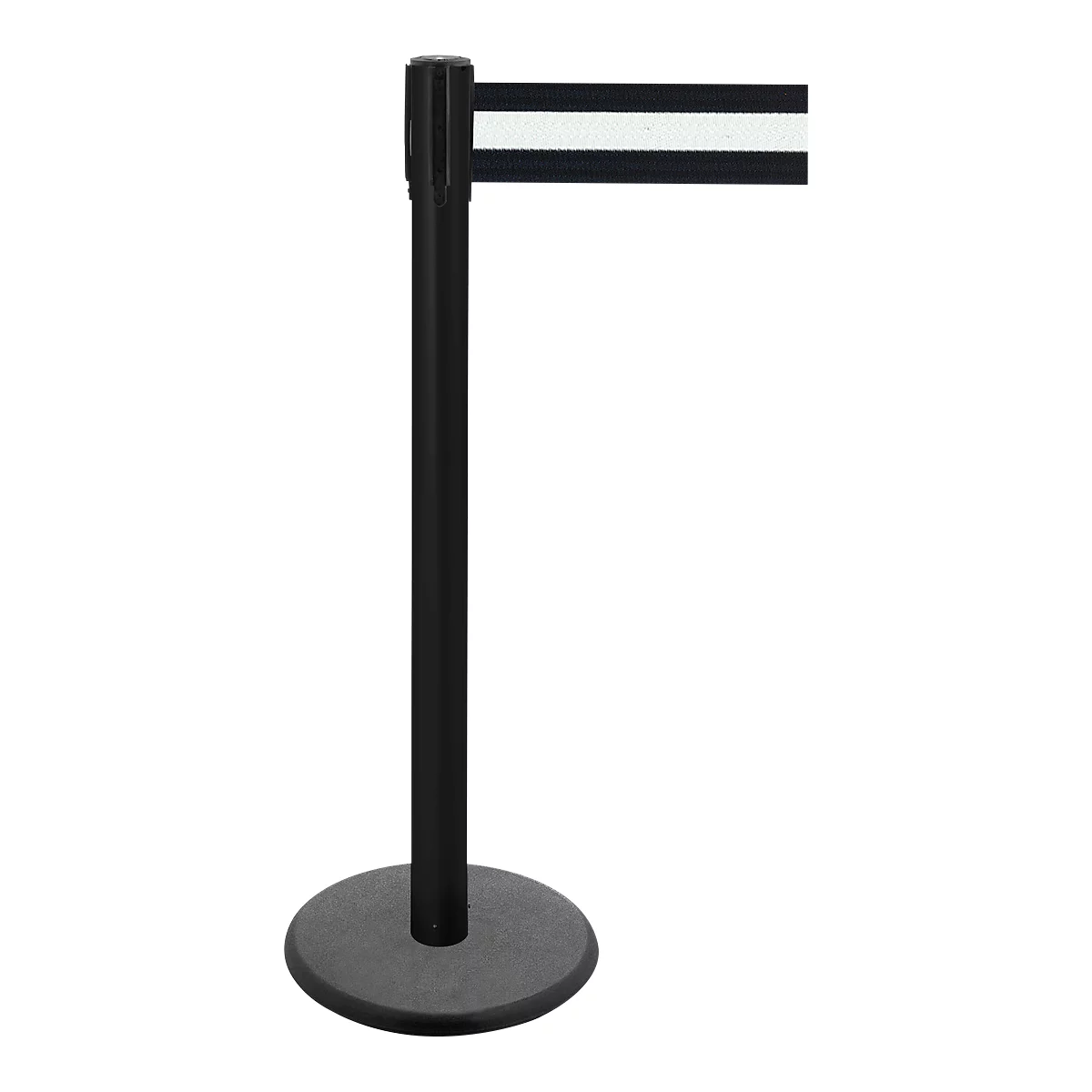 Gurtpfosten GLA 29, schwarz, Gurt schwarz/weiß
