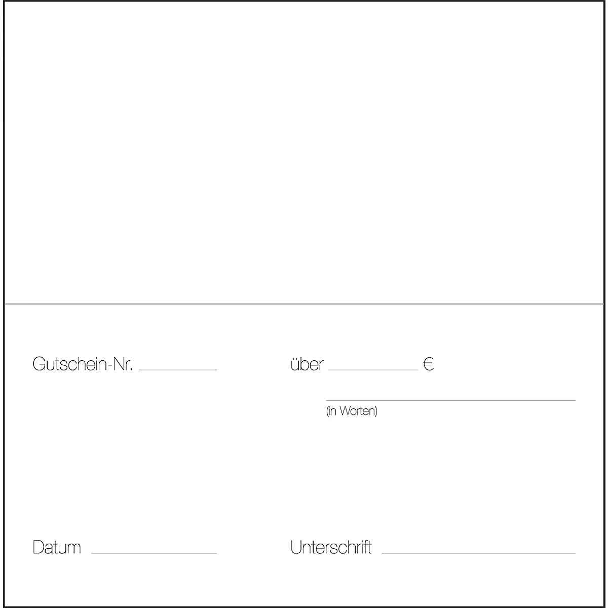 Gutscheinkarte Sigel „Golden Glimmer“, Format DIN lang, 210 x 105 mm, Innentext, mit transparenten Umschlägen, Glanzkarton mit Goldprägung, 10 Stück