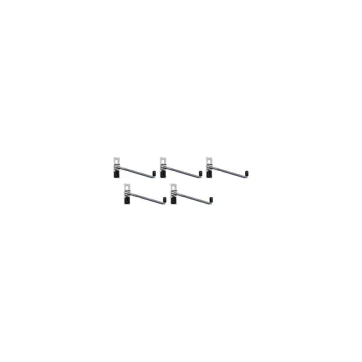 Haak met smalle onderplaat, ø 6 x D 150 mm, 5 stuks