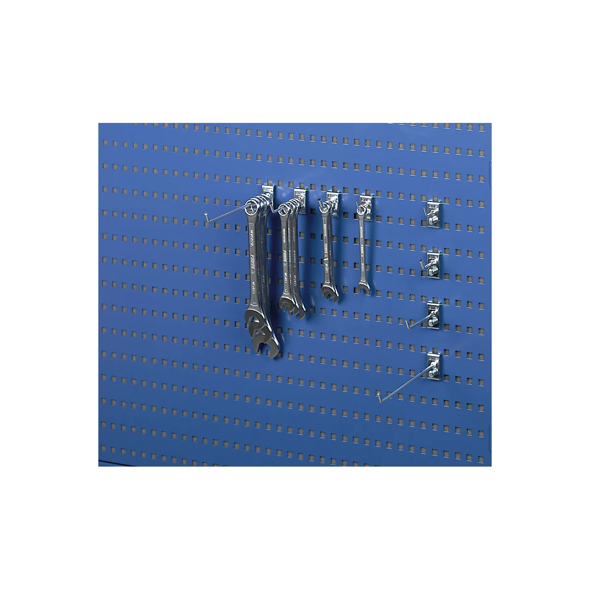Haak R1 voor werktafel TRESTON Quick Edge, tot 10 kg, ESD geleidend, geschikt voor clean room, Ø 4 x L 50 mm, verzinkt staal, 5 stuks.