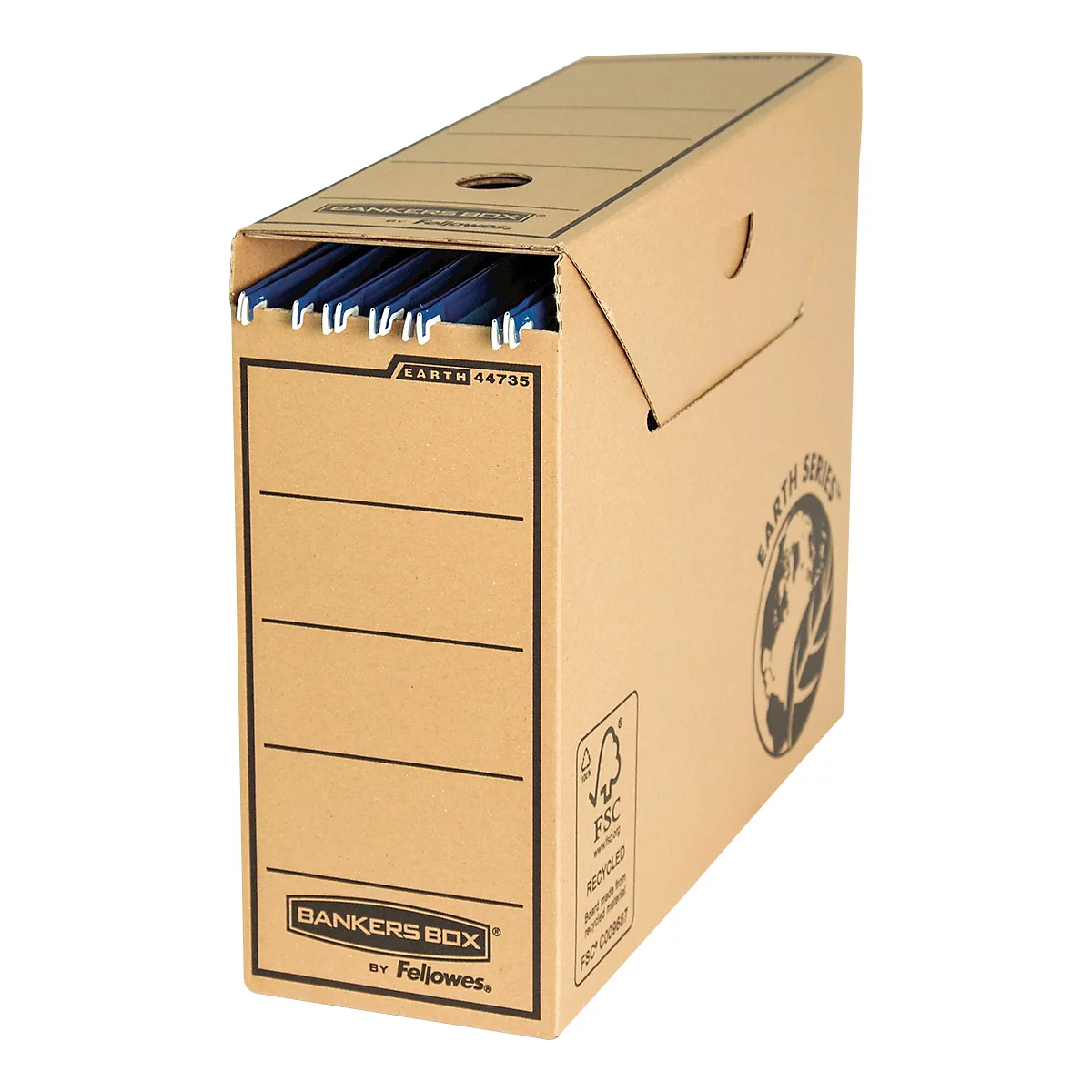 Hängemappenbox Bankers Box® Earth, für DIN A4 Dokumente, mit Klappe, 100 % Recycling-Karton, 10 St.