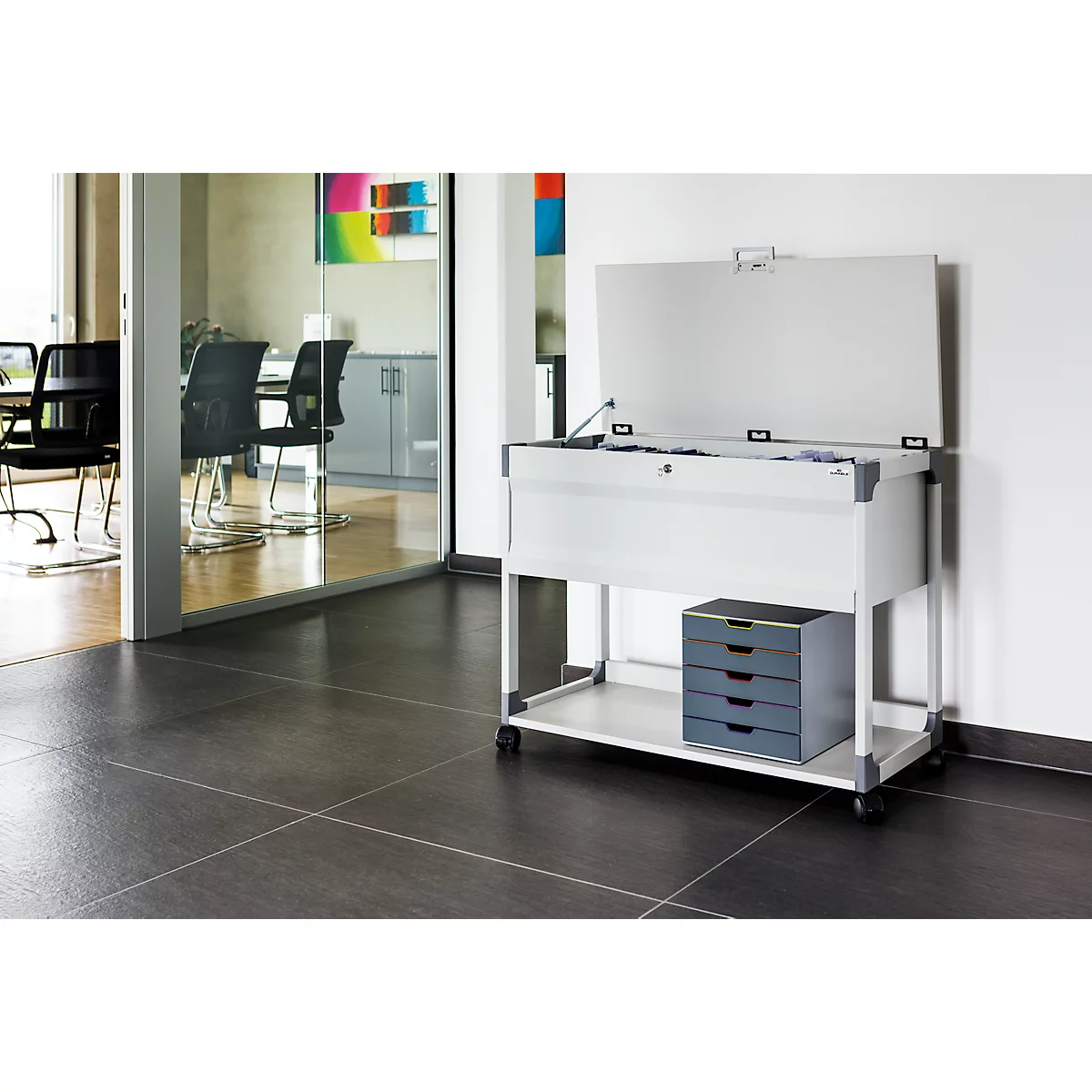 Hängemappenwagen System File Trolley 100 Multi Top, grau
