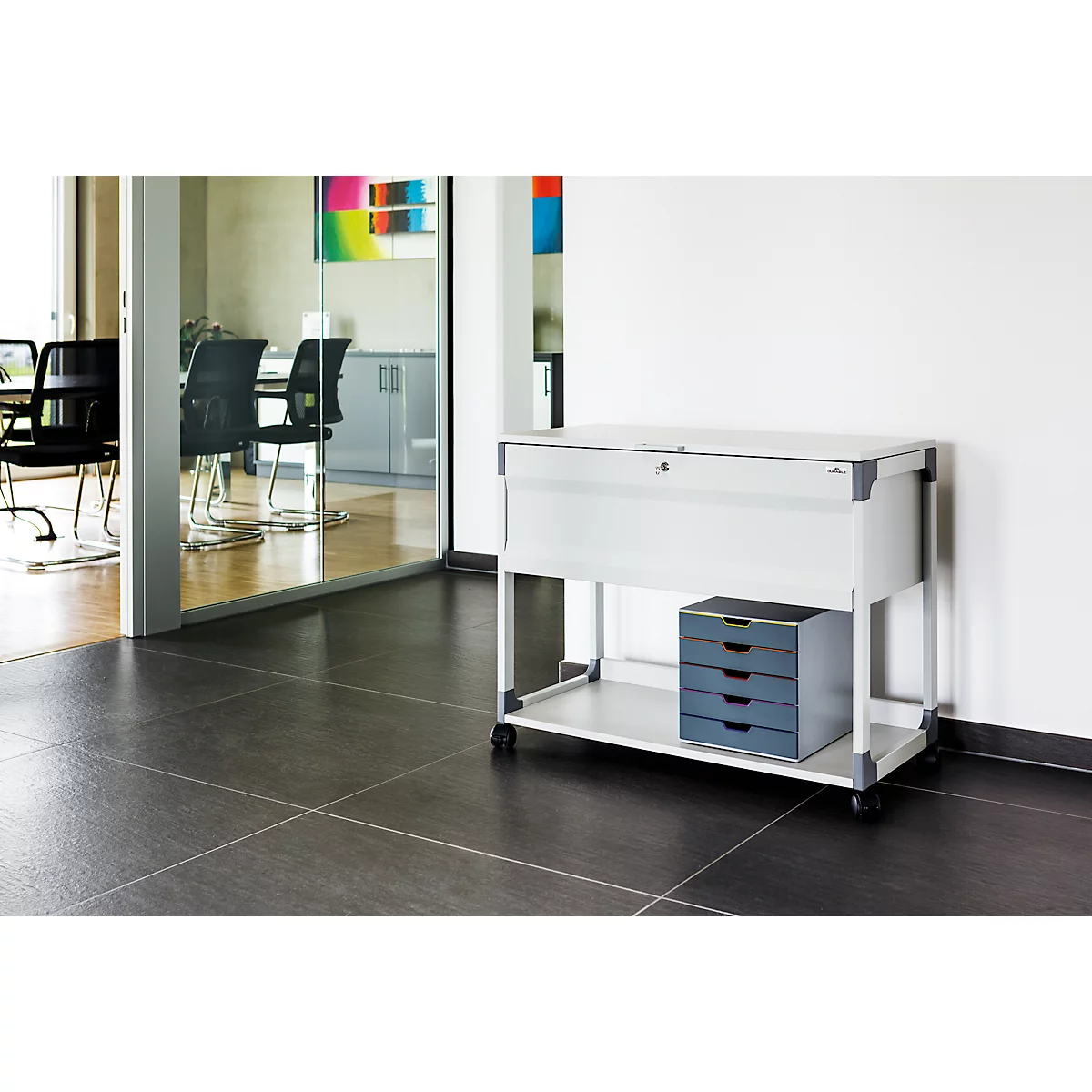 Hängemappenwagen System File Trolley 100 Multi Top, grau