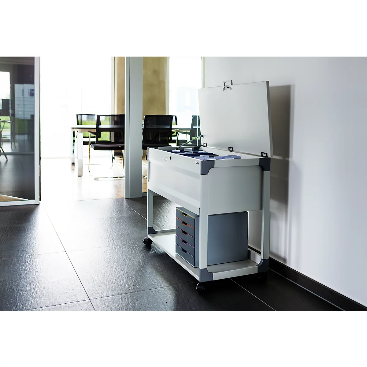 Hängemappenwagen System File Trolley 100 Multi Top, grau