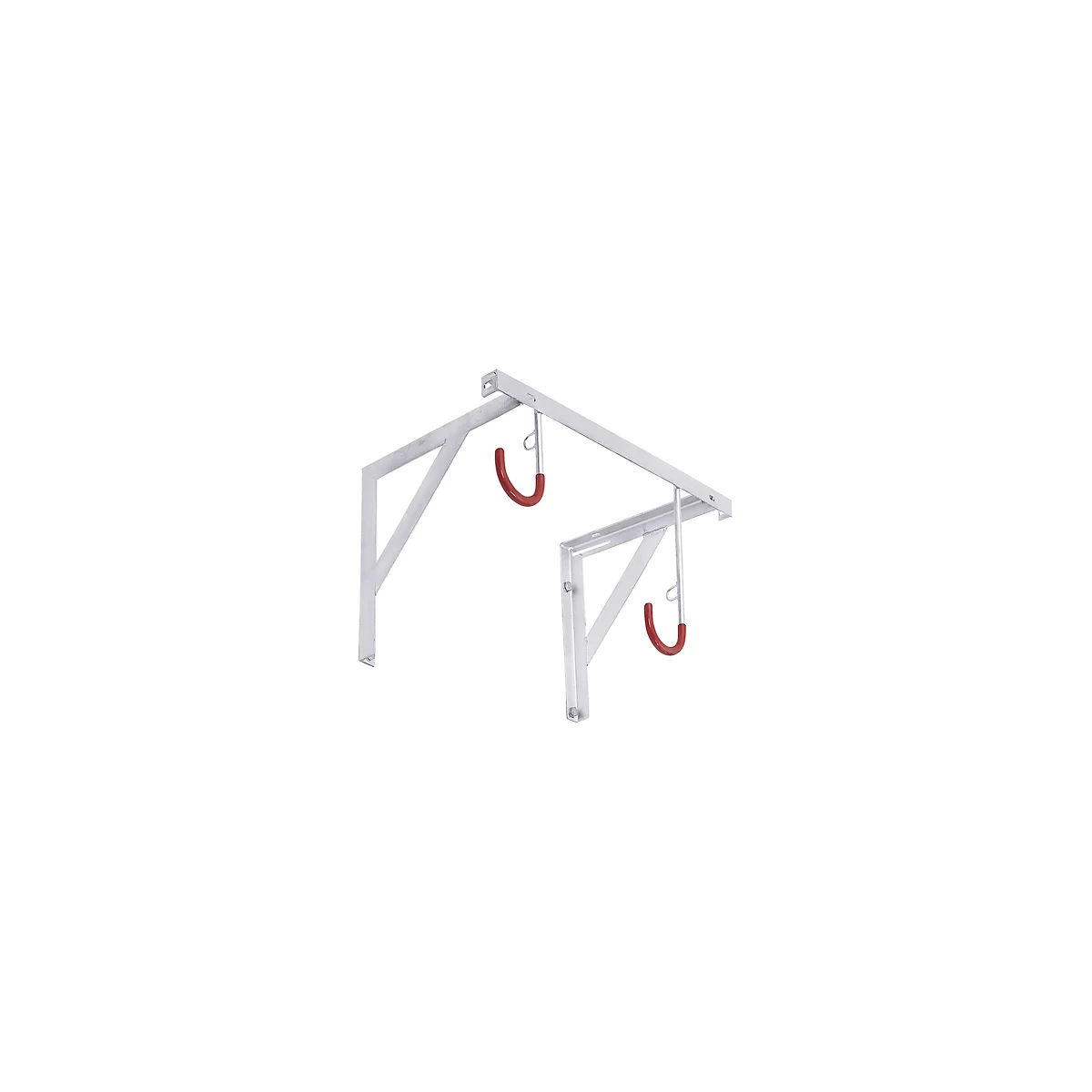 Hängeparker WSM, 1-seitig, für Reifen bis B 65 mm, B 500 x T 350 x H 350 mm, Diebstahlschutz, Stahl, 2 Einhängeplätze