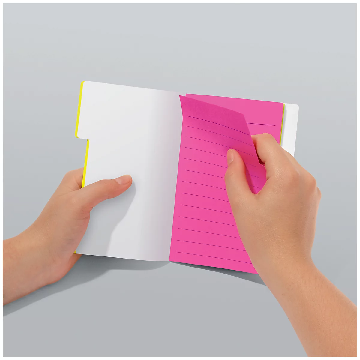 Haftnotizen Sigel Tab Marker Notes, 3-farbig, 42 Blatt, 98 x 148 mm, beschreibbar