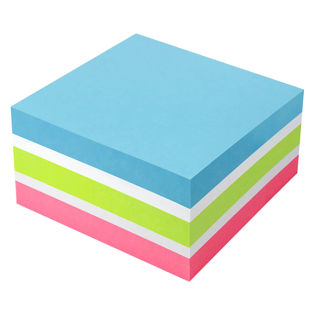 Haftnotizwürfel, L 75 x B 75 mm, 400 Blatt, Farbmix: Brilliantblau