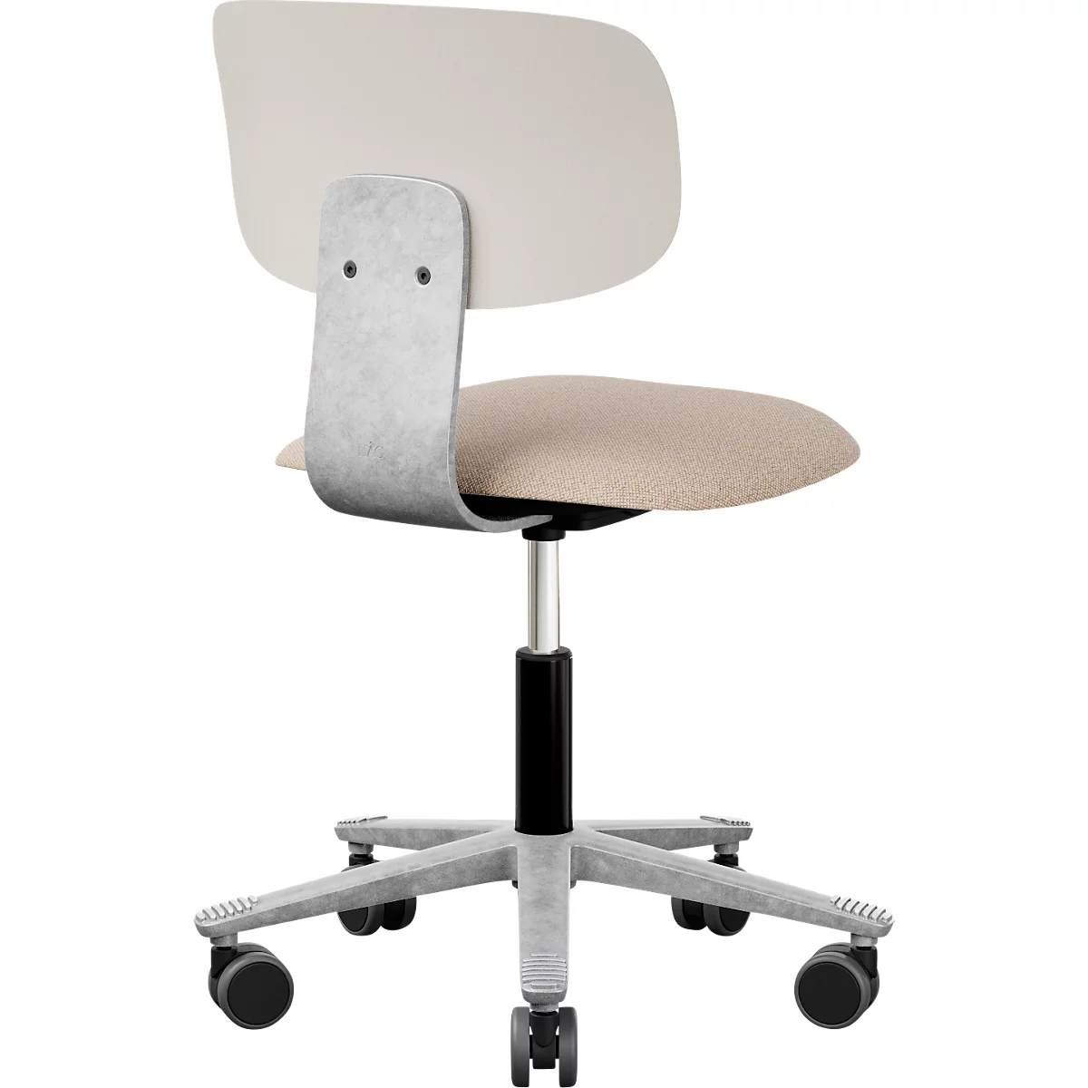 HÅG Tion 2140 Bürostuhl, HÅG inBalance®, höhenverstellbar 408 - 542 mm, neigbar, gepolsterter Sitz, Universalrollen, beige/grau, ohne Armlehnen