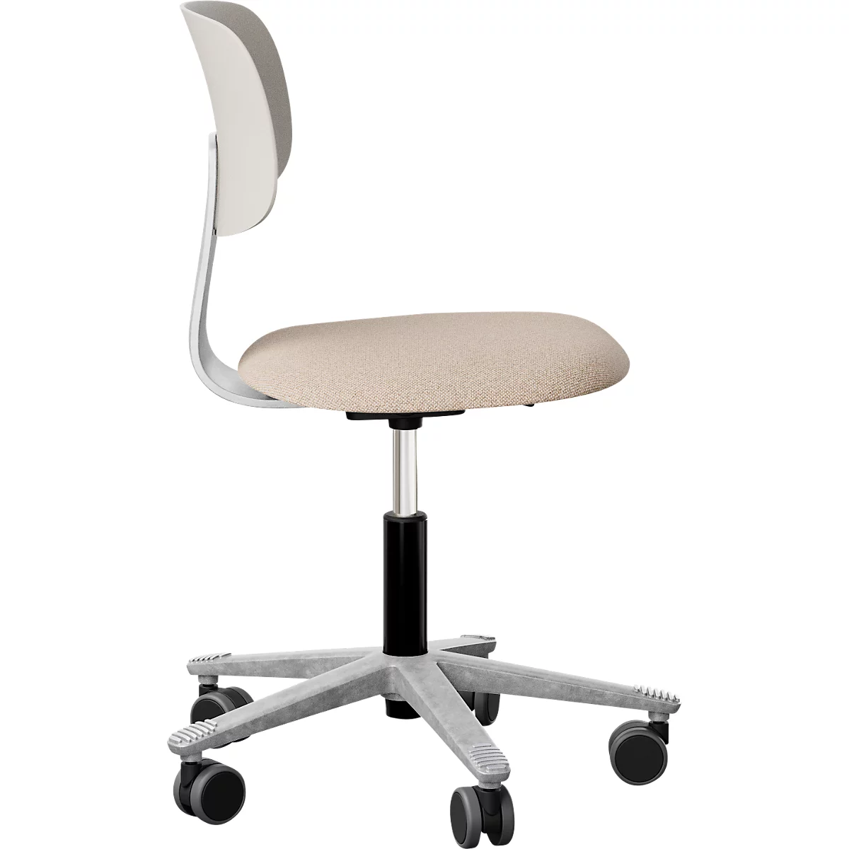 HÅG Tion 2140 Bürostuhl, HÅG inBalance®, höhenverstellbar 408 - 542 mm, neigbar, gepolsterter Sitz, Universalrollen, beige/grau, ohne Armlehnen