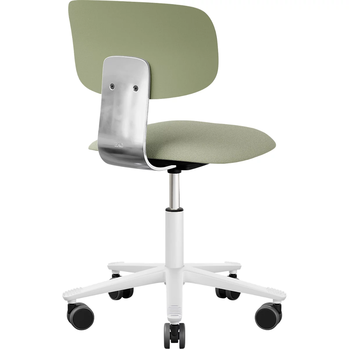 HÅG Tion 2140 Bürostuhl, HÅG inBalance®, höhenverstellbar 408 - 542 mm, neigbar, gepolsterter Sitz, Universalrollen, graugrün/weiss, ohne Armlehnen