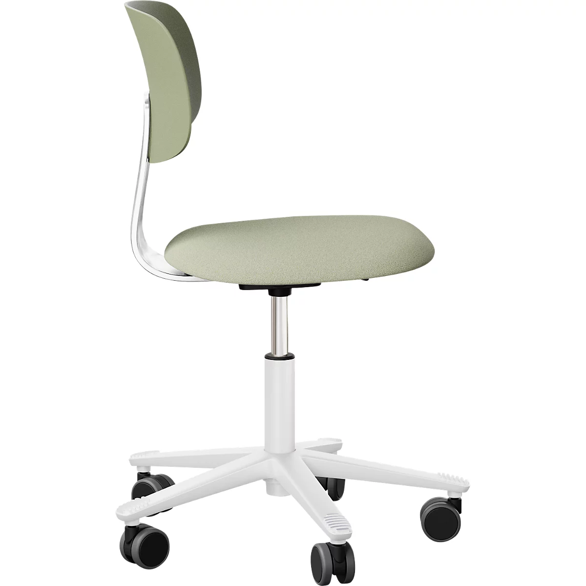 HÅG Tion 2140 Bürostuhl, HÅG inBalance®, höhenverstellbar 408 - 542 mm, neigbar, gepolsterter Sitz, Universalrollen, graugrün/weiss, ohne Armlehnen