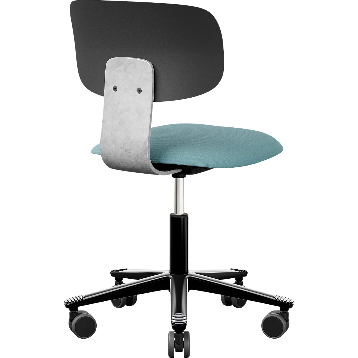 HÅG Tion 2140 Bürostuhl, HÅG inBalance®, höhenverstellbar 408 - 542 mm, neigbar, gepolsterter Sitz, Universalrollen, hellblau/schwarz, ohne Armlehnen