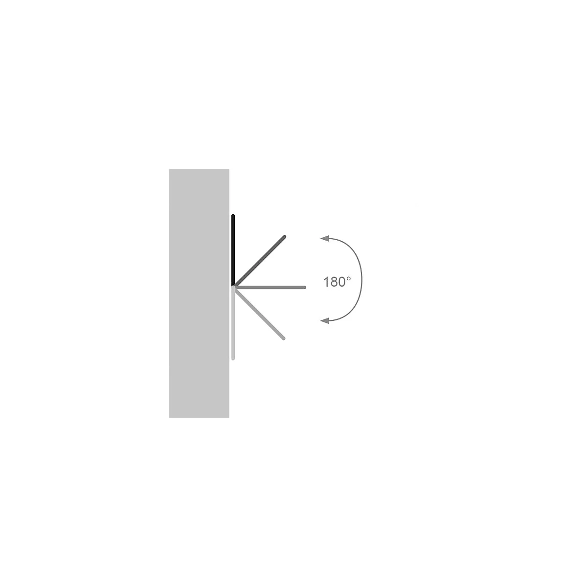 Abbildung, die eine Drehung von 180 Grad durch Pfeile anzeigt.