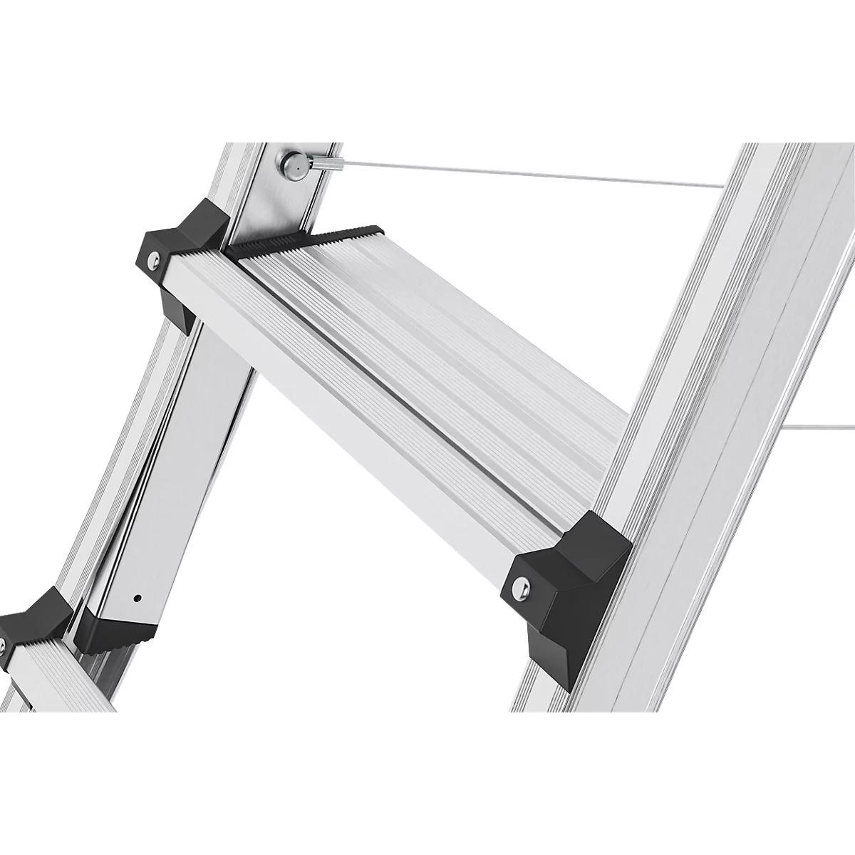 HAILO TL100 Alu-Teleskopleiter Topline, 3 - 5 Stufen, bis 309 cm, rutschfest, mit Ablageschale, bis 150 kg