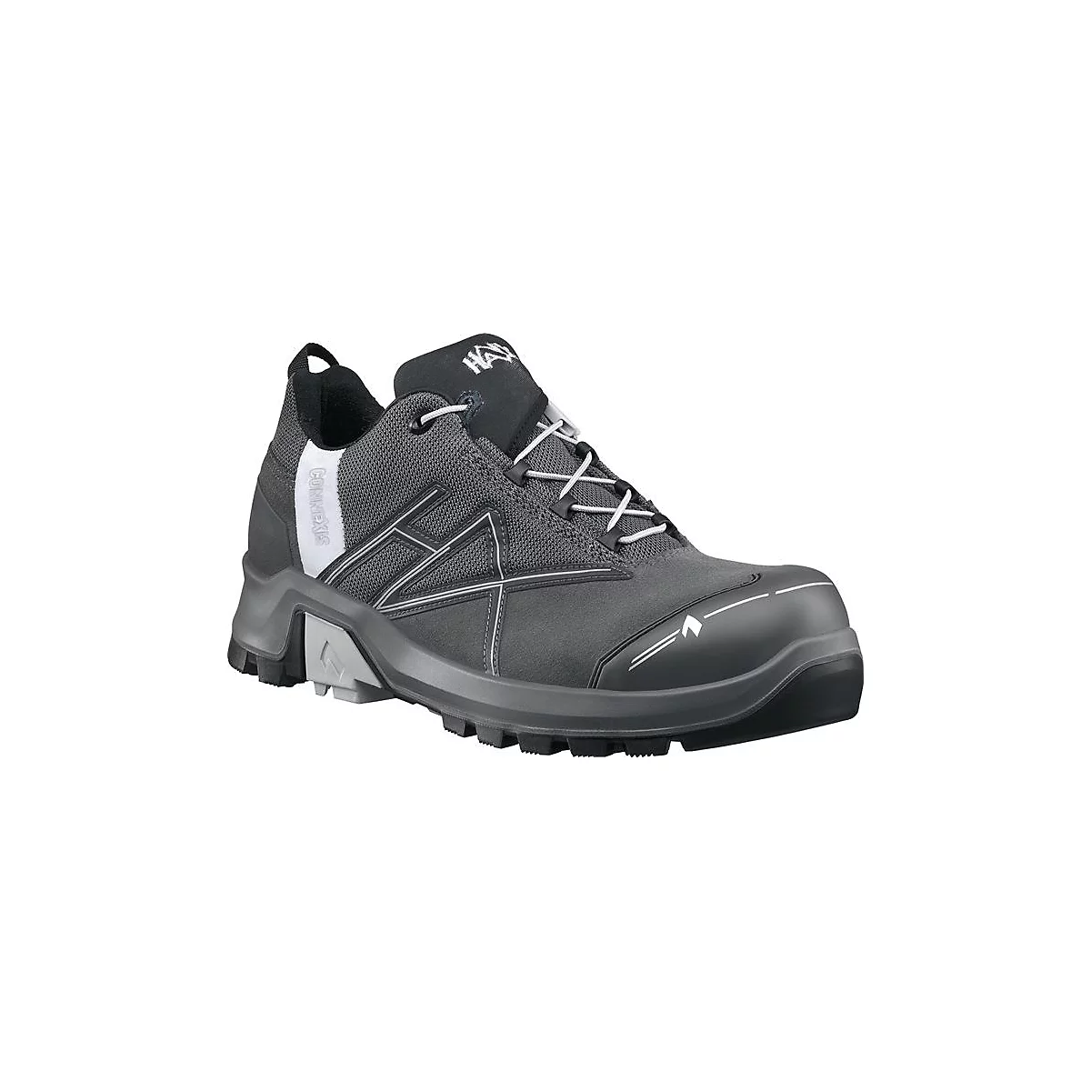 HAIX Sicherheitsschuh Connexis GTX low, S3 HRO, Gr. 9,5 (44), grau/silber, Nano-Carbon-Kappe, GORE-TEX
