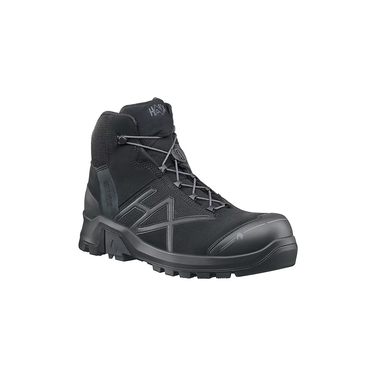 HAIX Sicherheitsstiefel Connexis® GTX mid, S3 HRO HI CI WR SRC, Gr. 9 (43), Velourleder-Textil, GORE-TEX®, Nano-Carbon-Kappe