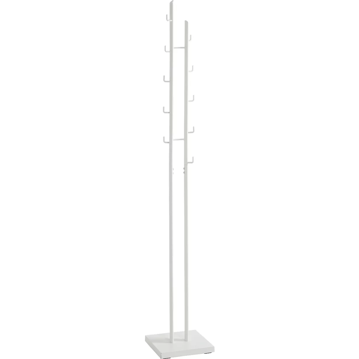 Witte kapstok met haken.