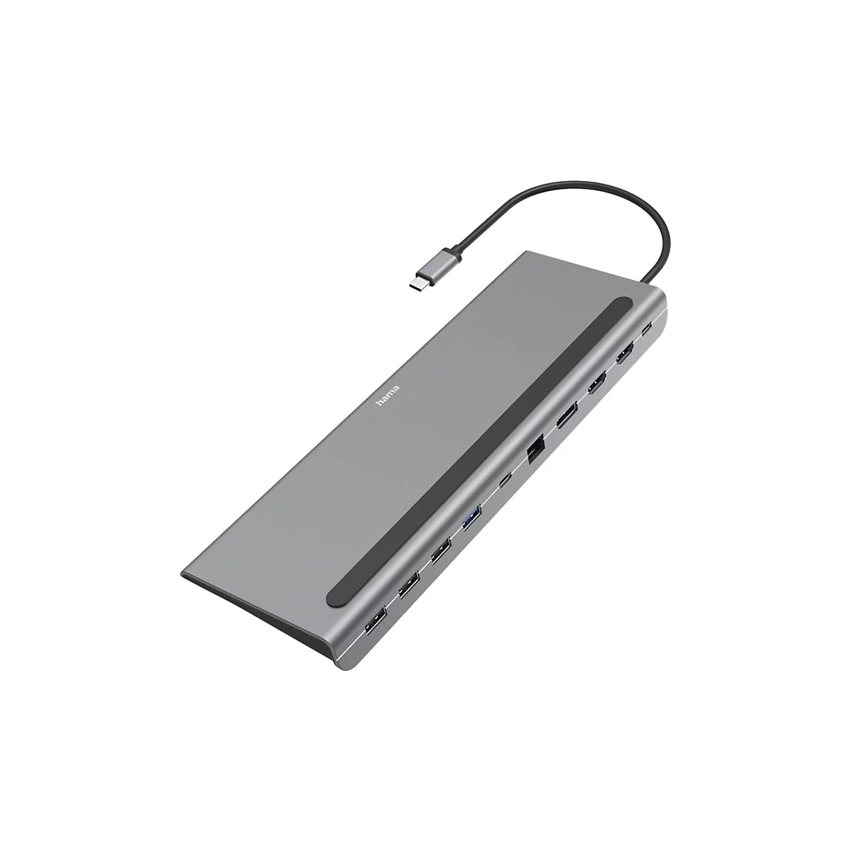Hama Essential Line 'Connect2Office Pro' - Dockingstation - USB-C 3.2 Gen 1 / Thunderbolt 3 / Thunderbolt 4 - 2 x HDMI, DP - 1GbE