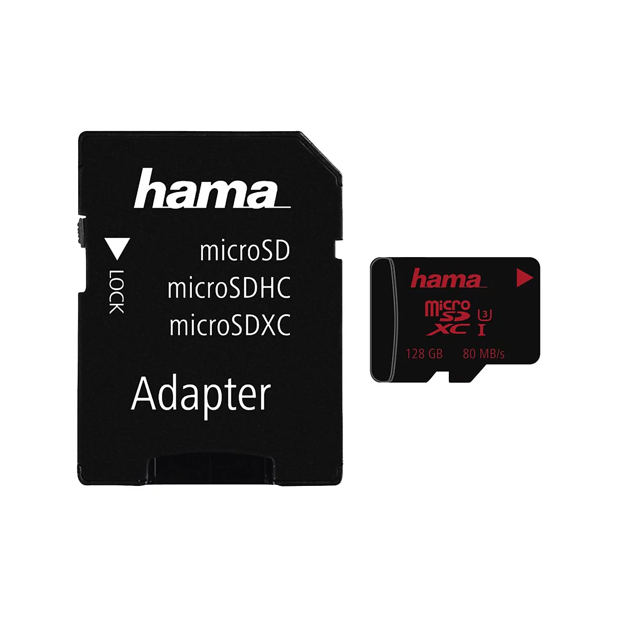 Hama - Flash-Speicherkarte (microSDXC-an-SD-Adapter inbegriffen) - 128 GB - UHS Class 3 - microSDXC UHS-I