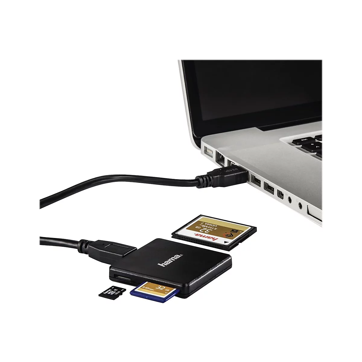 Hama USB 3.0 Multi-Card Reader - Kartenleser (CF I, SD, microSD, MMCplus, SDHC, microSDHC, SDXC, microSDXC) - USB 3.0