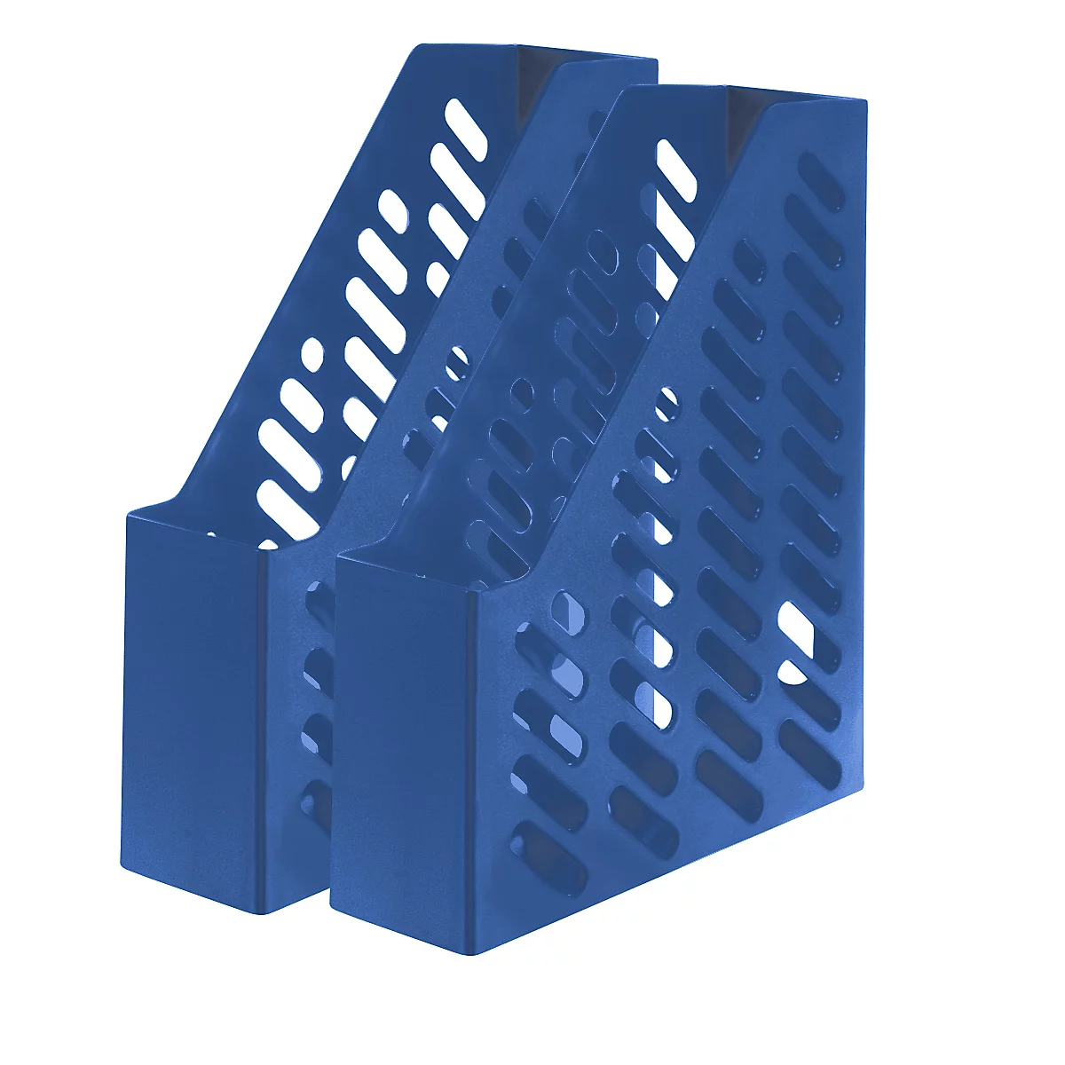 HAN Tijdschriftenhouder, Breedte 76 mm, kunststof, 2 stuks, blauw