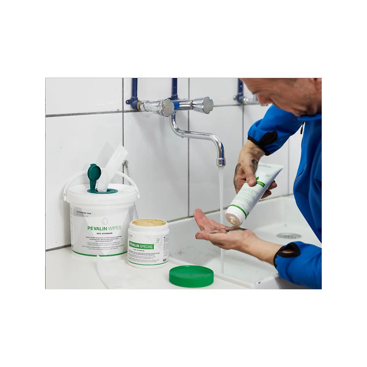 Handreinigingsdoekjes tesa Pevalin Wipes, wit, 150 stuks