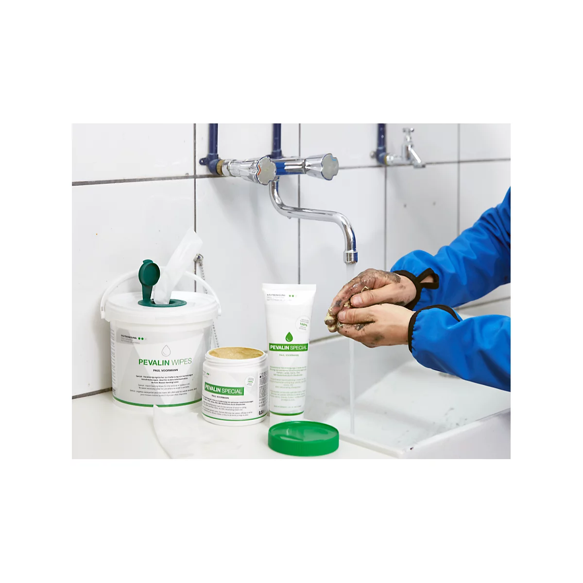 Handreinigingsdoekjes tesa Pevalin Wipes, wit, 150 stuks