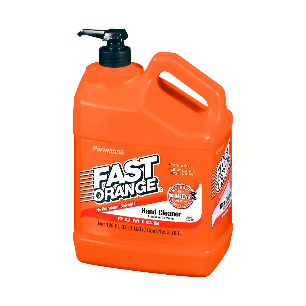 Handwaschpaste FAST ORANGE®, mit Zitrusduft & Aloe-Vera, hautpflegend, biologisch abbaubar, 3,8 l in Pumpflasche