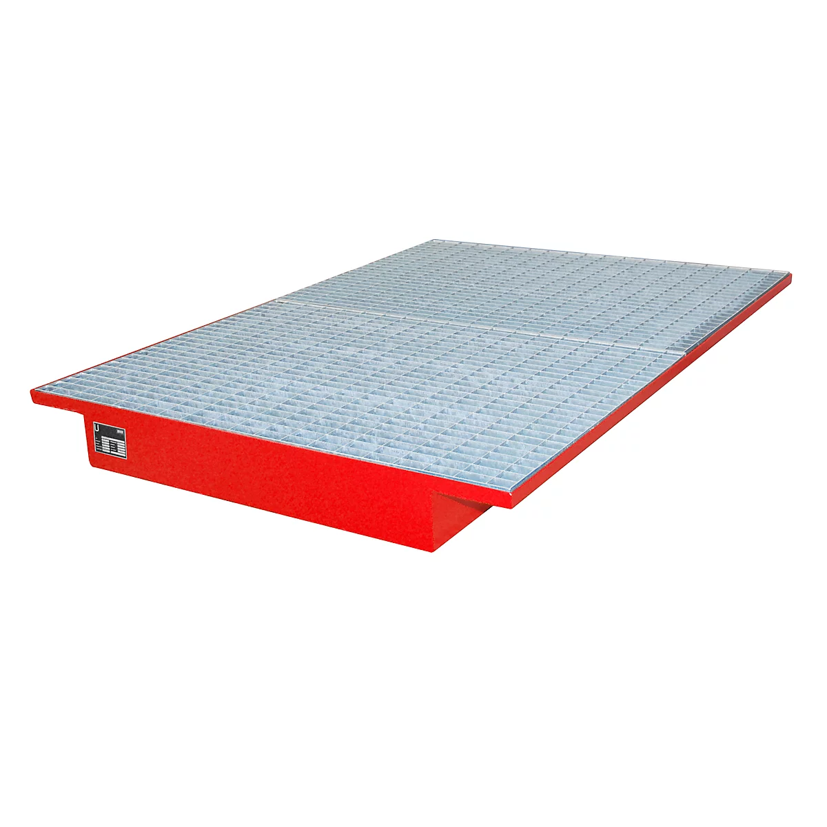 Hangende opvangbakken voor stelling type EHW 1800, rood RAL3000