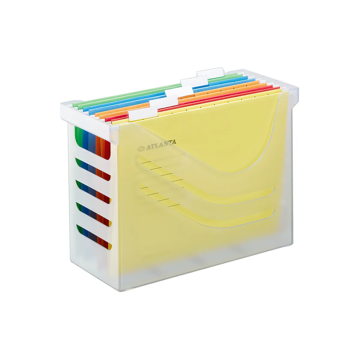 Hangmappenbox Jalema Re-Solution A4 voor 15 hangmappen, incl. 5 mappen, wit-transparant