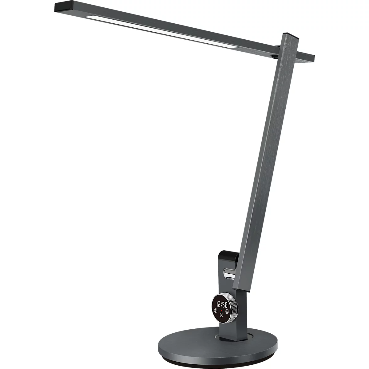 Hansa-by-styro Beam LED-Tischlampe, stufenlos dimmbar, Memory-Funktion, Drehknopfsteuerung, dunkelgrau