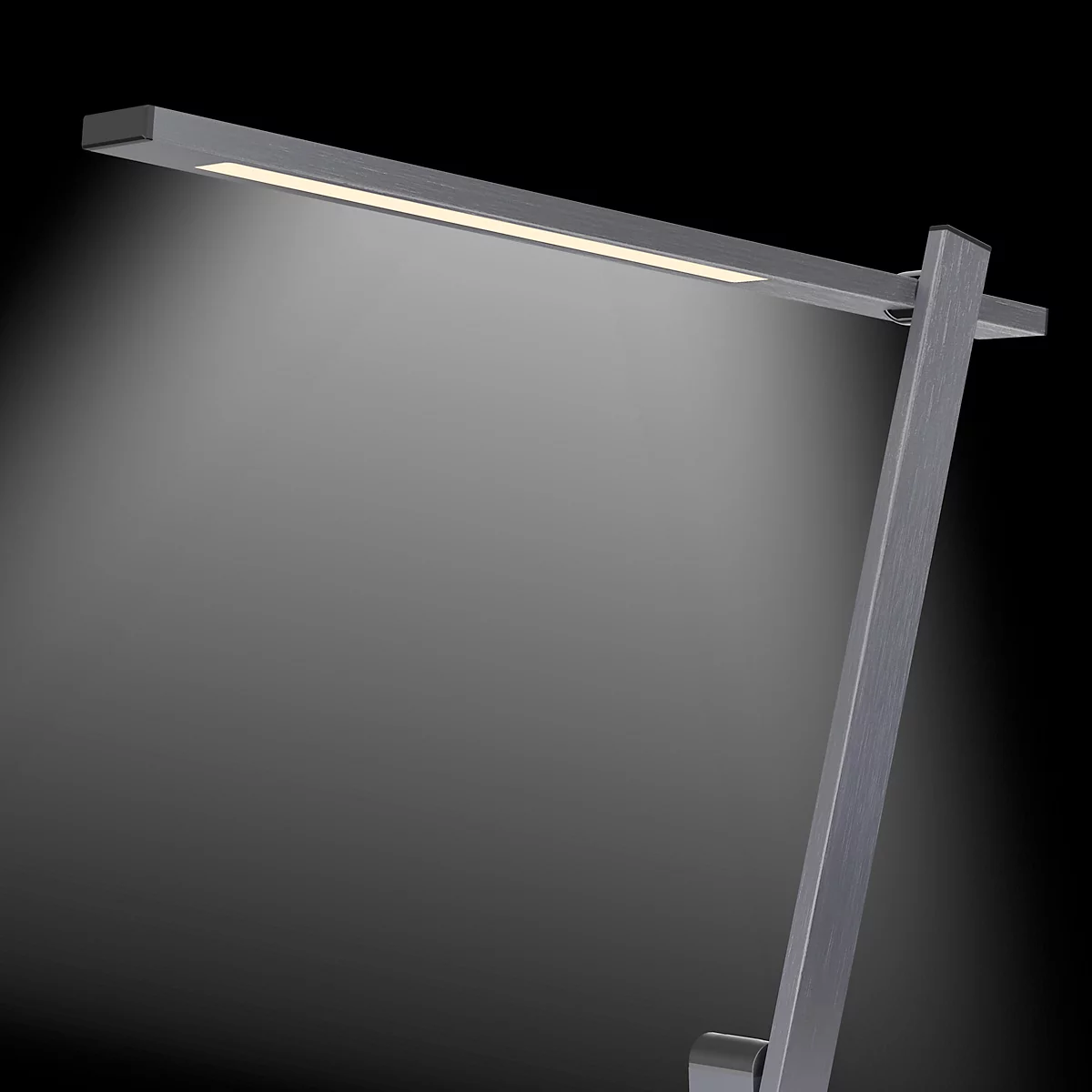 Hansa-by-styro Beam LED-Tischlampe, stufenlos dimmbar, Memory-Funktion, Drehknopfsteuerung, dunkelgrau