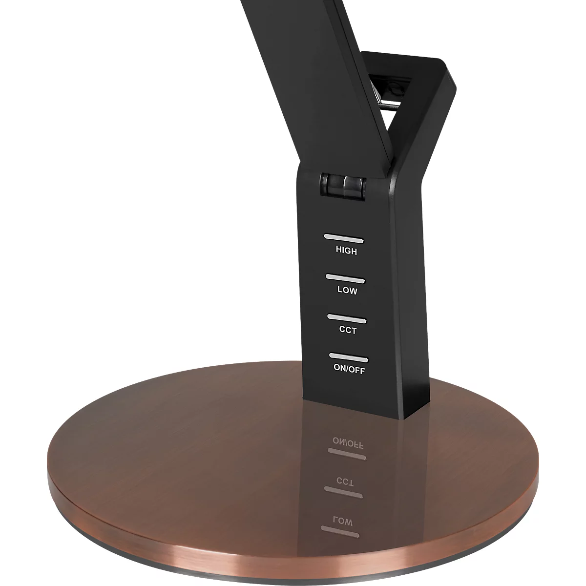 Hansa-by-styro Lampe de table LED, 3 000-6 300 K, commande tactile, tête de lampe pivotante, cuivre