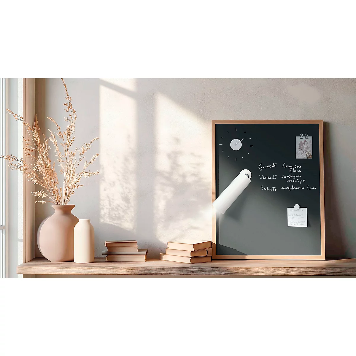 Hansa by Styro LED-Leuchte FLARE, 4 W, 1200 mAh, 3-Stufen-Dimmer, USB-C, Weiß Matt, Magnetkopf