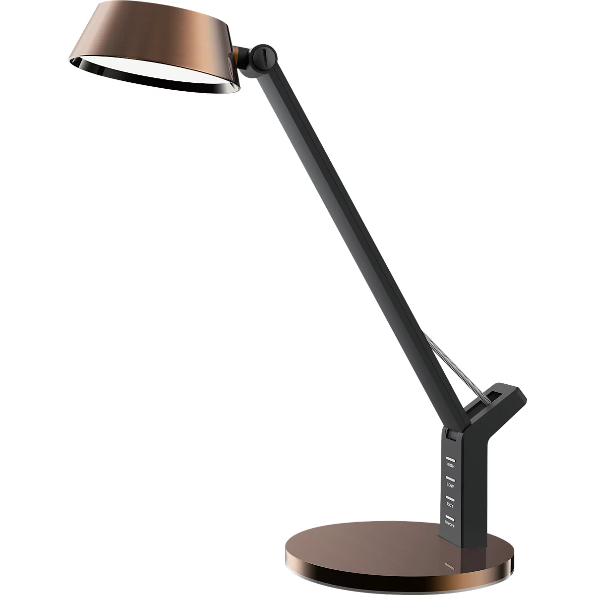 Hansa-by-styro LED-Tischlampe, 3.000–6.300 K, Touch-Steuerung, drehbarer Leuchtenkopf, kupfer