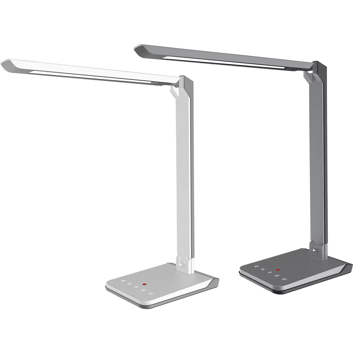 Hansa-by-styro Lumina LED-Tischleuchte, dimmbar, zuschaltbarer Lichtsensor, 3 Farbtemperaturen, Metallic