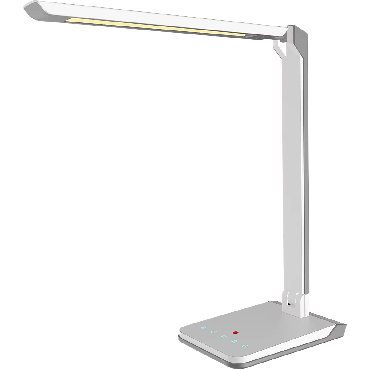 Hansa-by-styro Lumina LED-Tischleuchte, dimmbar, zuschaltbarer Lichtsensor, 3 Farbtemperaturen, Weiß