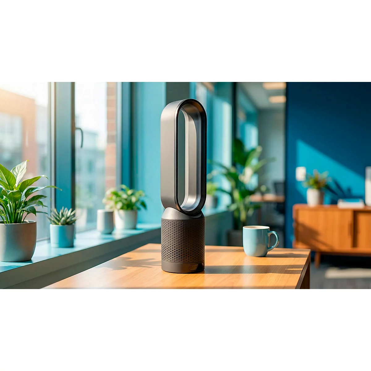 Hansa-by-styro Turmventilator AM-016, 40 W, 10 Leistungsstufen, 90°-Oszillation, Timer-Funktion, Fernbedienung, anthrazit