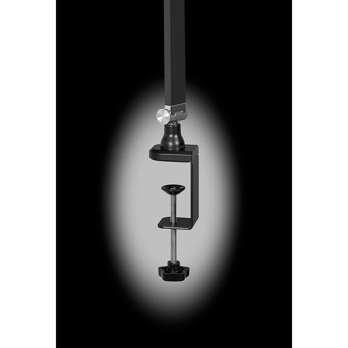 Hansa LED Lampe à pince Ray, 3000 K - 6000 K, 10 W, intensité lumineuse variable, avec télécommande, noir
