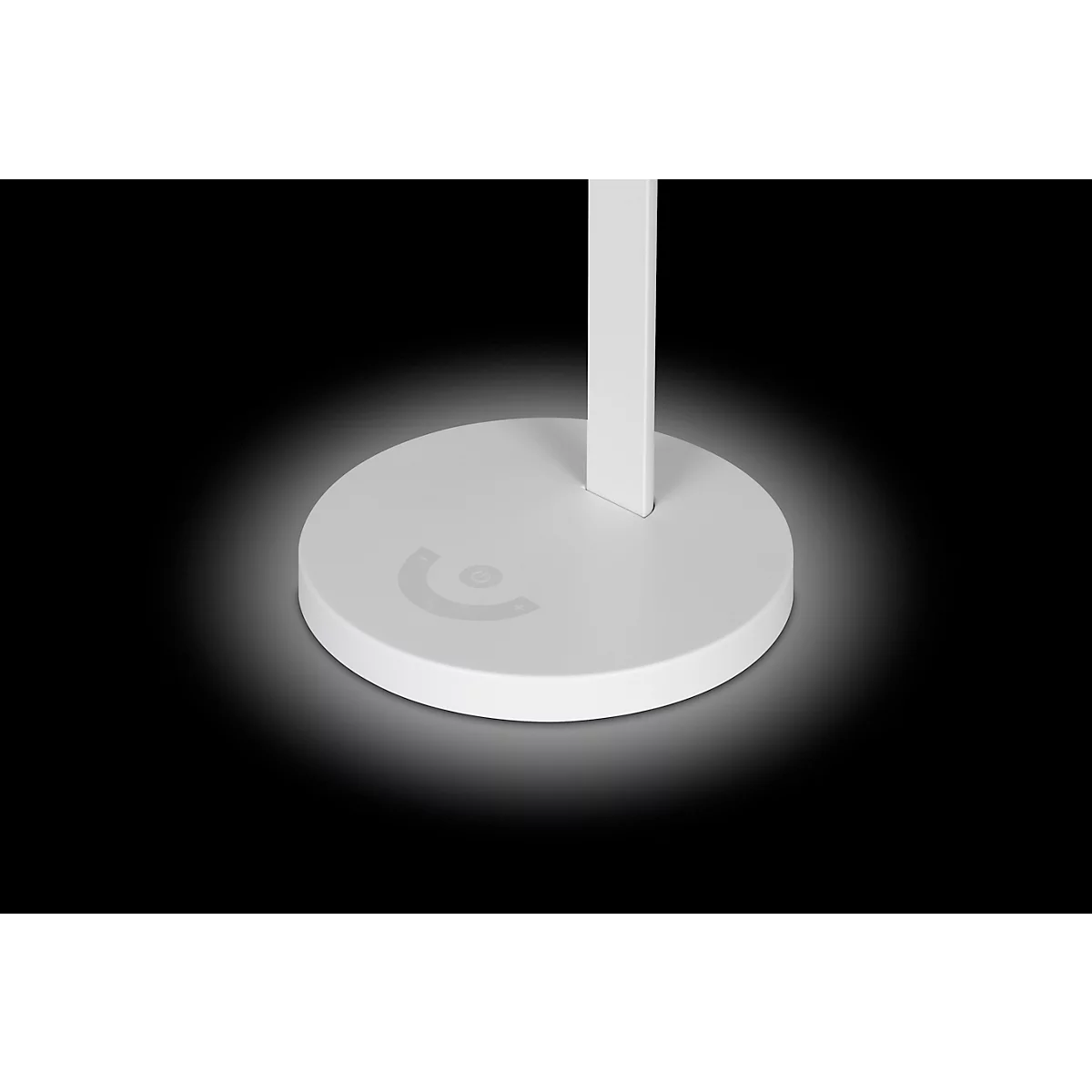 Hansa LED Lampe de table Halo, 6 watts, avec pied, fonction mémoire, 3 températures de couleur, intensité lumineuse variable, blanc