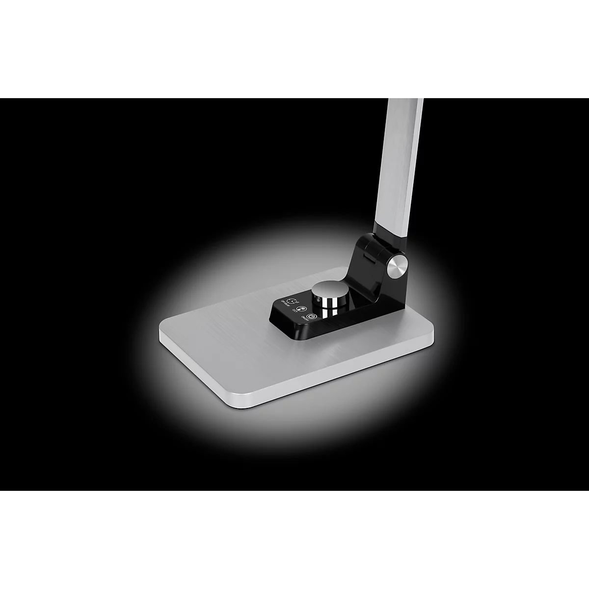 Hansa LED tafellamp Breeze, dimbaar, 3 kleurtemperaturen, tot 5800 K, 8,5 W, geborsteld, zilver