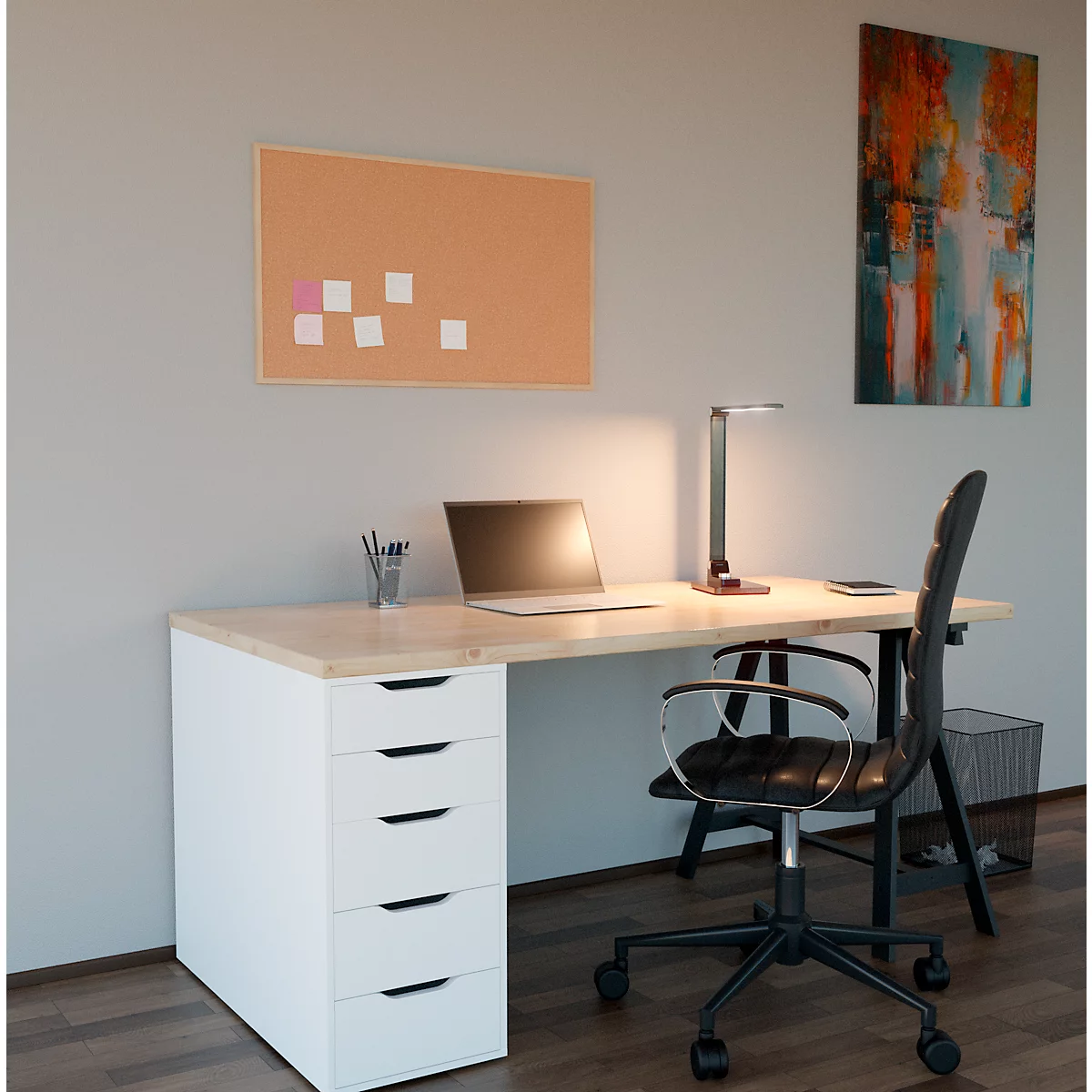 Hansa LED tafellamp Breeze, dimbaar, 3 kleurtemperaturen, tot 5800 K, 8,5 W, grijs/metallic