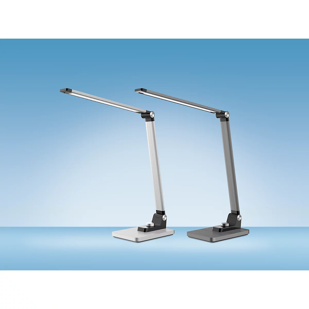 Hansa LED Tischleuchte Breeze, dimmbar, 3 Farbtemperaturen, bis 5800 K, 8,5 W, grau/metallic
