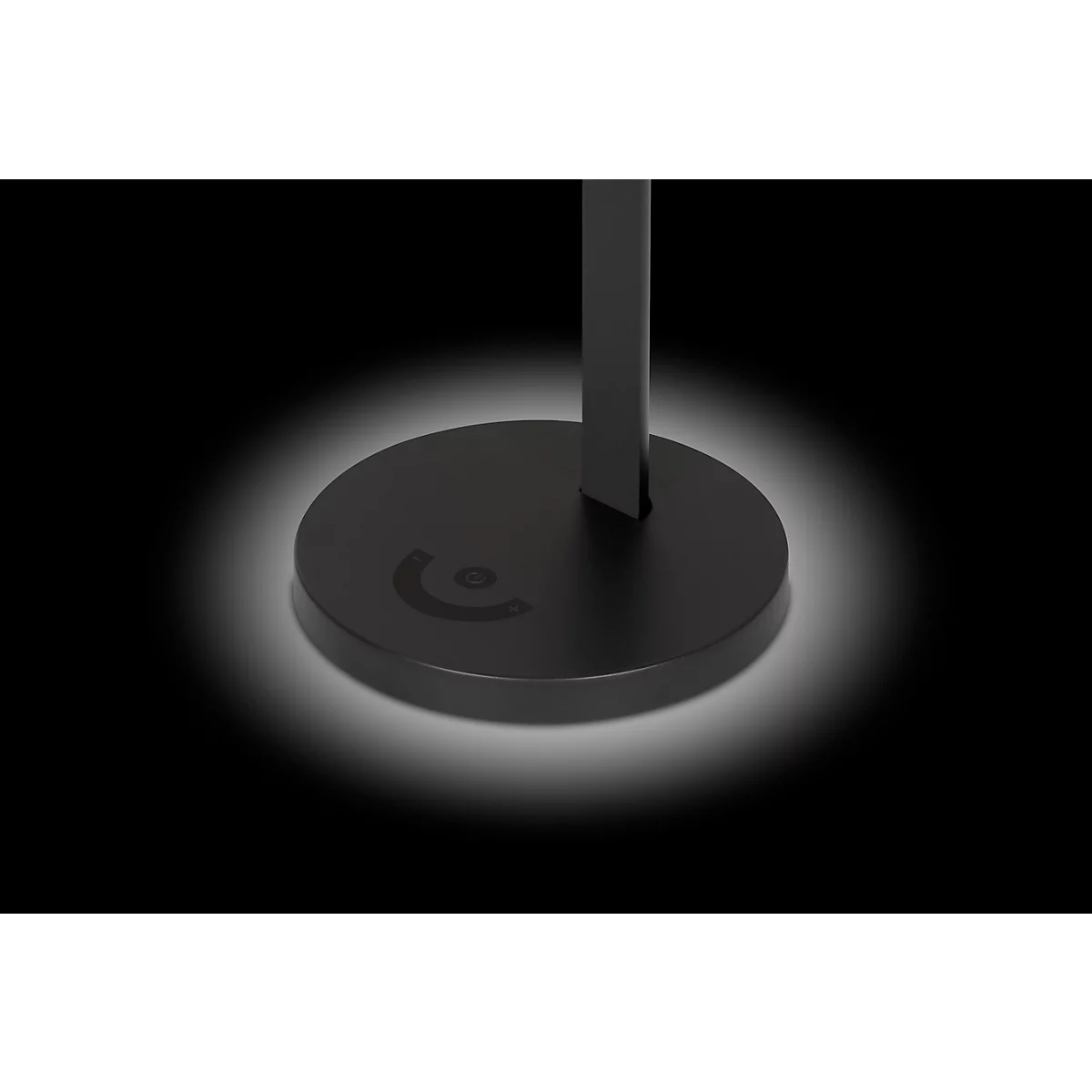 Hansa LED Tischleuchte Halo, 6 Watt, mit Standfuß, Memoryfunktion, 3 Farbtemperaturen, dimmbar, schwarz
