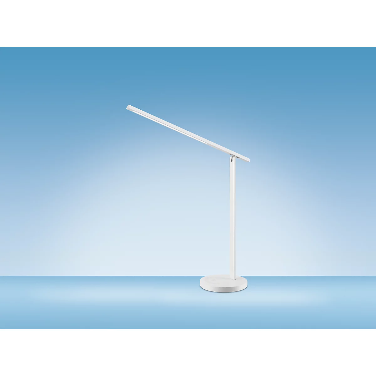 Hansa LED Tischleuchte Halo, 6 Watt, mit Standfuß, Memoryfunktion, 3 Farbtemperaturen, dimmbar, weiß