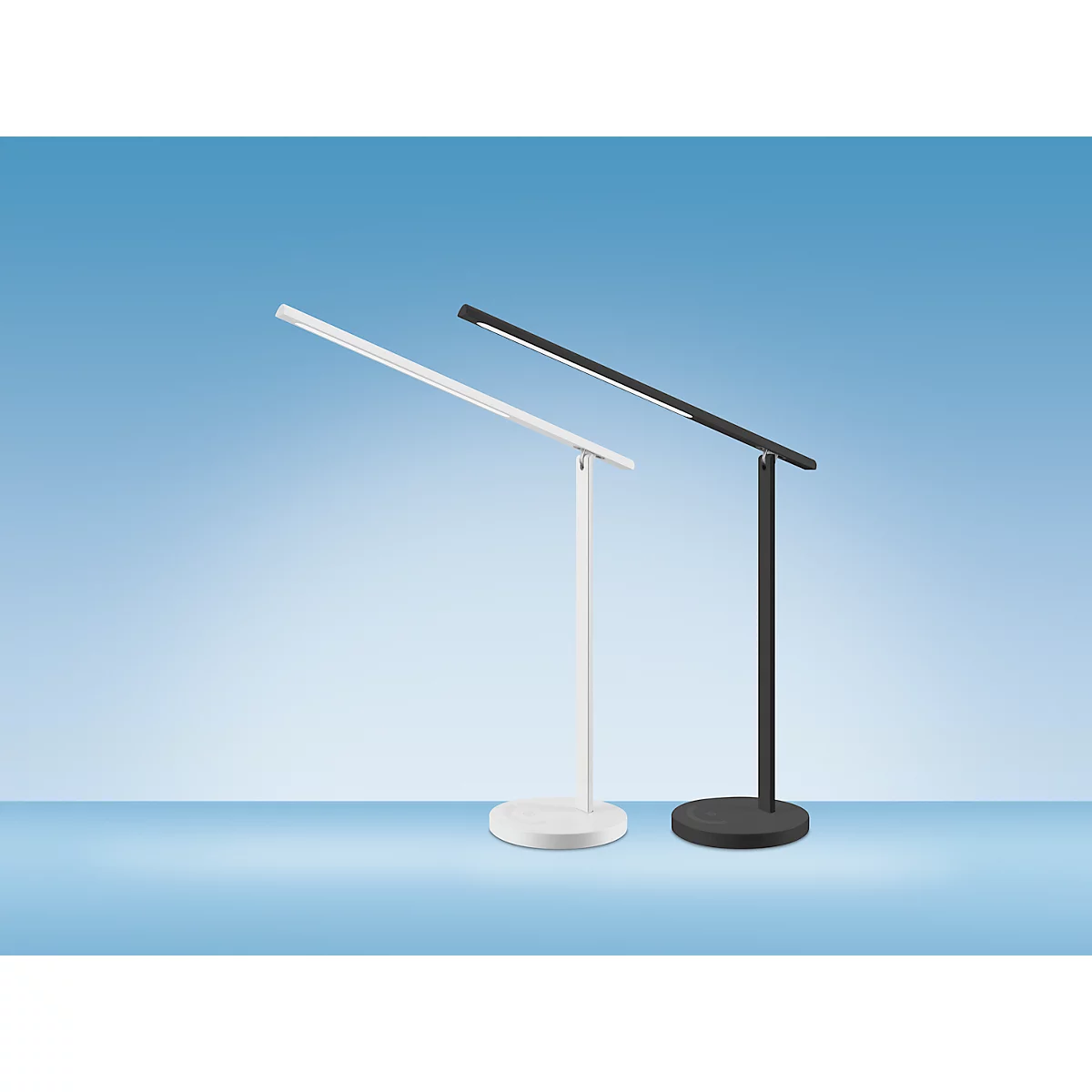 Hansa LED Tischleuchte Halo, 6 Watt, mit Standfuß, Memoryfunktion, 3 Farbtemperaturen, dimmbar, weiß