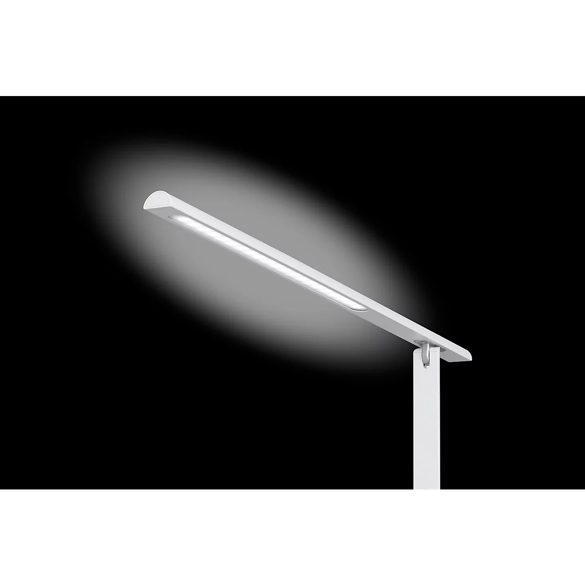 Hansa LED Tischleuchte Halo, 6 Watt, mit Standfuß, Memoryfunktion, 3 Farbtemperaturen, dimmbar, weiß