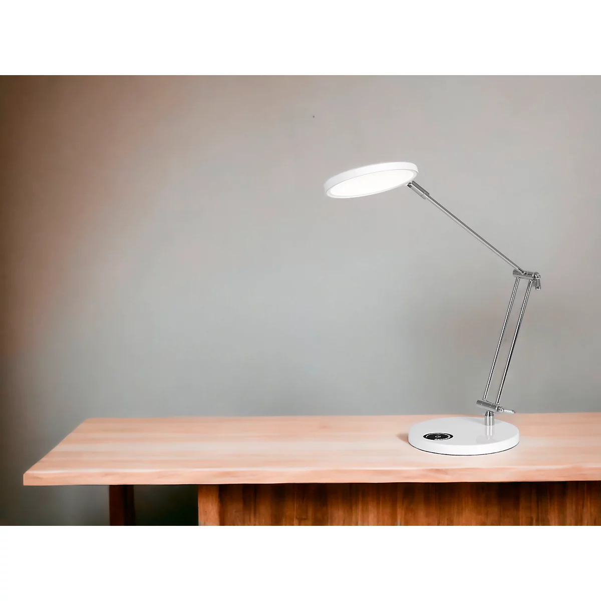 Hansa LED Tischleuchte Spark, 4000 K, 12 W, dimmbar, Memoryfunktion, 600 lm, weiß