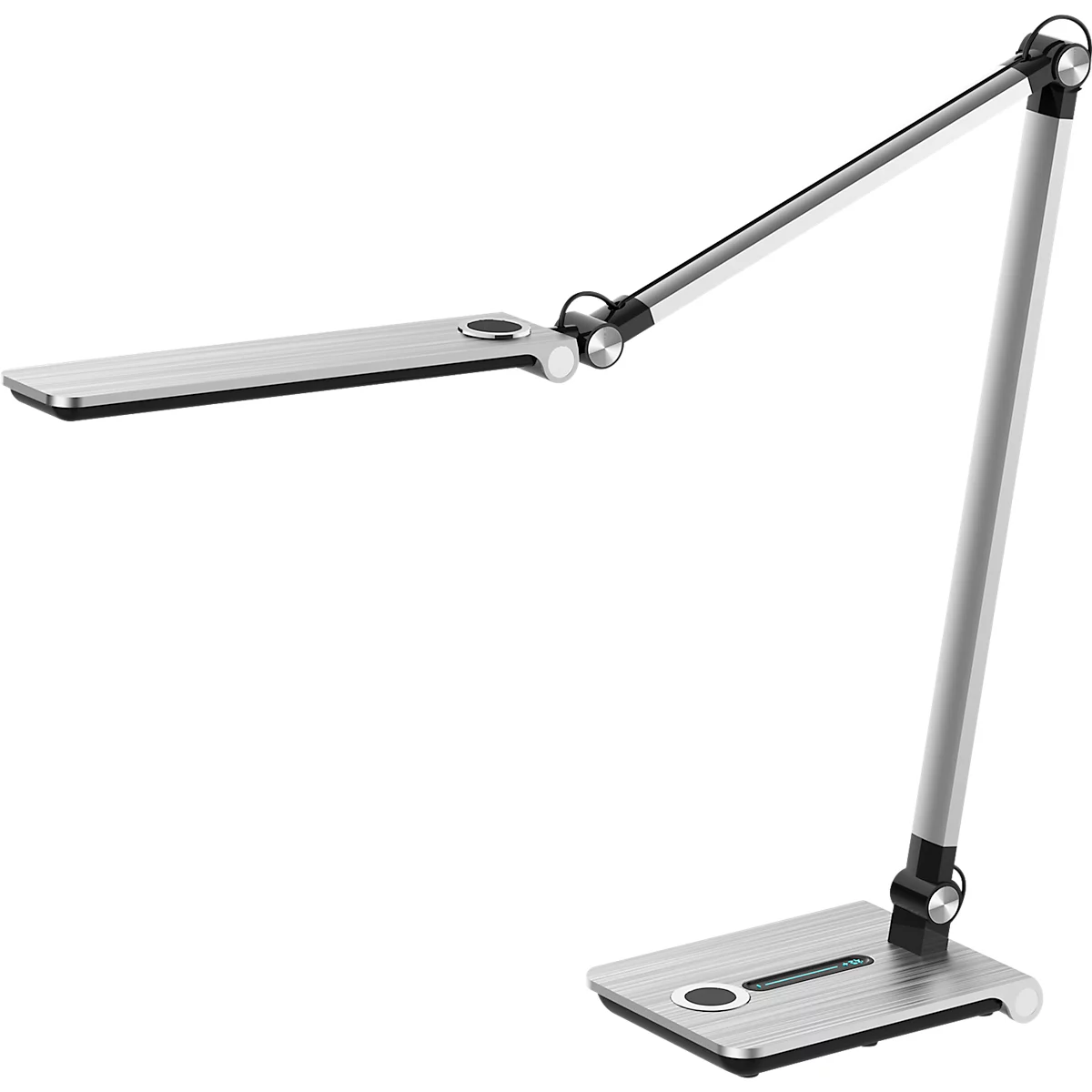 Hansa LED Tischleuchte Wave, 3000 - 5800 K, 8,5 W, stufenlos dimmbar, Memoryfunktion, 8,5 W, silber-gebürstet